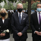 Joe Biden (center), Dr. Jill Biden (left) and New York Gov. Andrew Cuomo (right) attend a 9/11 memorial service at the National September 11 Memorial and Museum on September 11, 2020 in New York City.